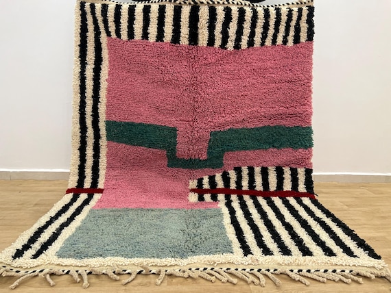 Morrocan rug - Rugs for Living room - Custom handmade Area rugs - Wool Aboujaad rug - Beni ourain rug - Berber Area rug - Moroccan rug 10x14