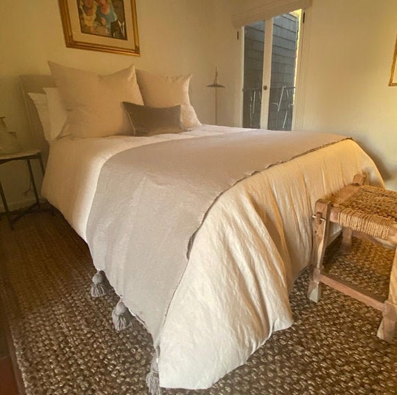 Throw Blanket Moroccan Pompom Blanket Pompom Throw Etsy Throw Blanket Moroccan Pompom Blanket Pompom Throw Etsy
