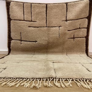 Moroccan rug - Beni ourain rug - Handmade rug - Custom Area rugs 8x10 - Bohemian Decor handmade Wool rug - Berber rug- Rugs for living room