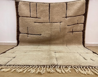 Moroccan rug - Beni ourain rug - Handmade rug - Custom Area rugs 8x10 - Bohemian Decor handmade Wool rug - Berber rug- Rugs for living room