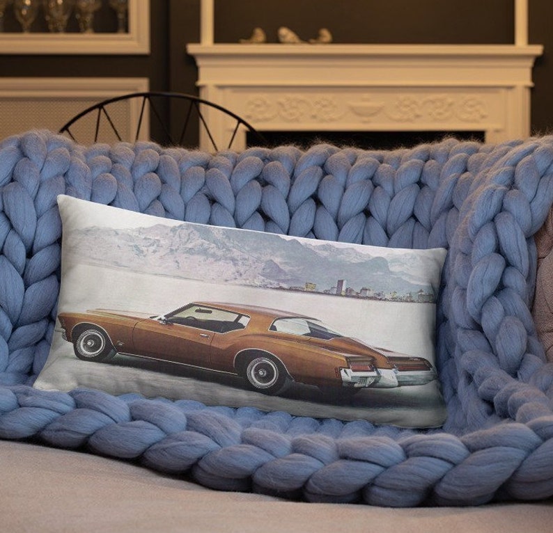 Classic Car Throw Pillow 1971 Buick Riviera Etsy