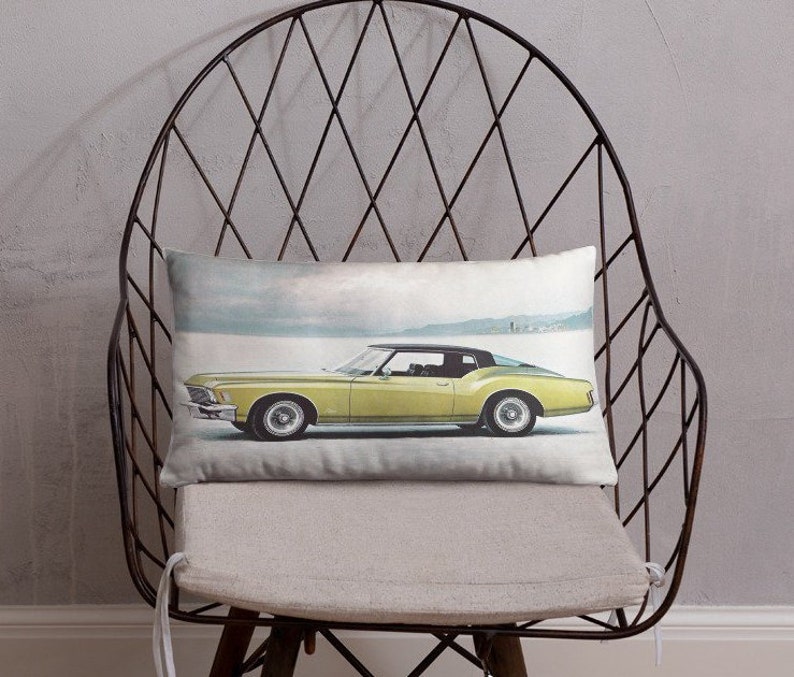 Classic Car Throw Pillow 1971 Buick Riviera Etsy