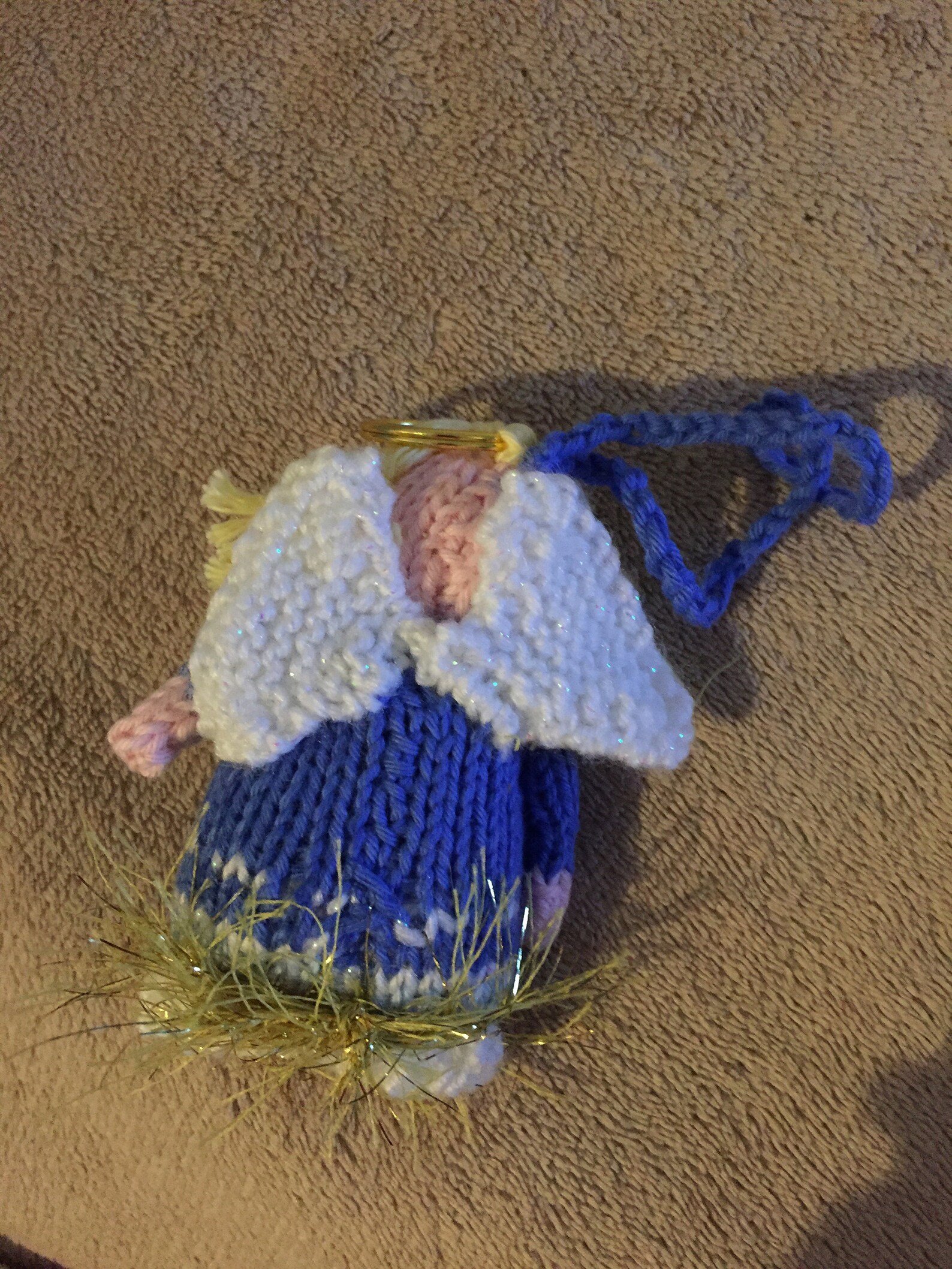 Hand Knitted Christmas Angel Tree Decorations Etsy