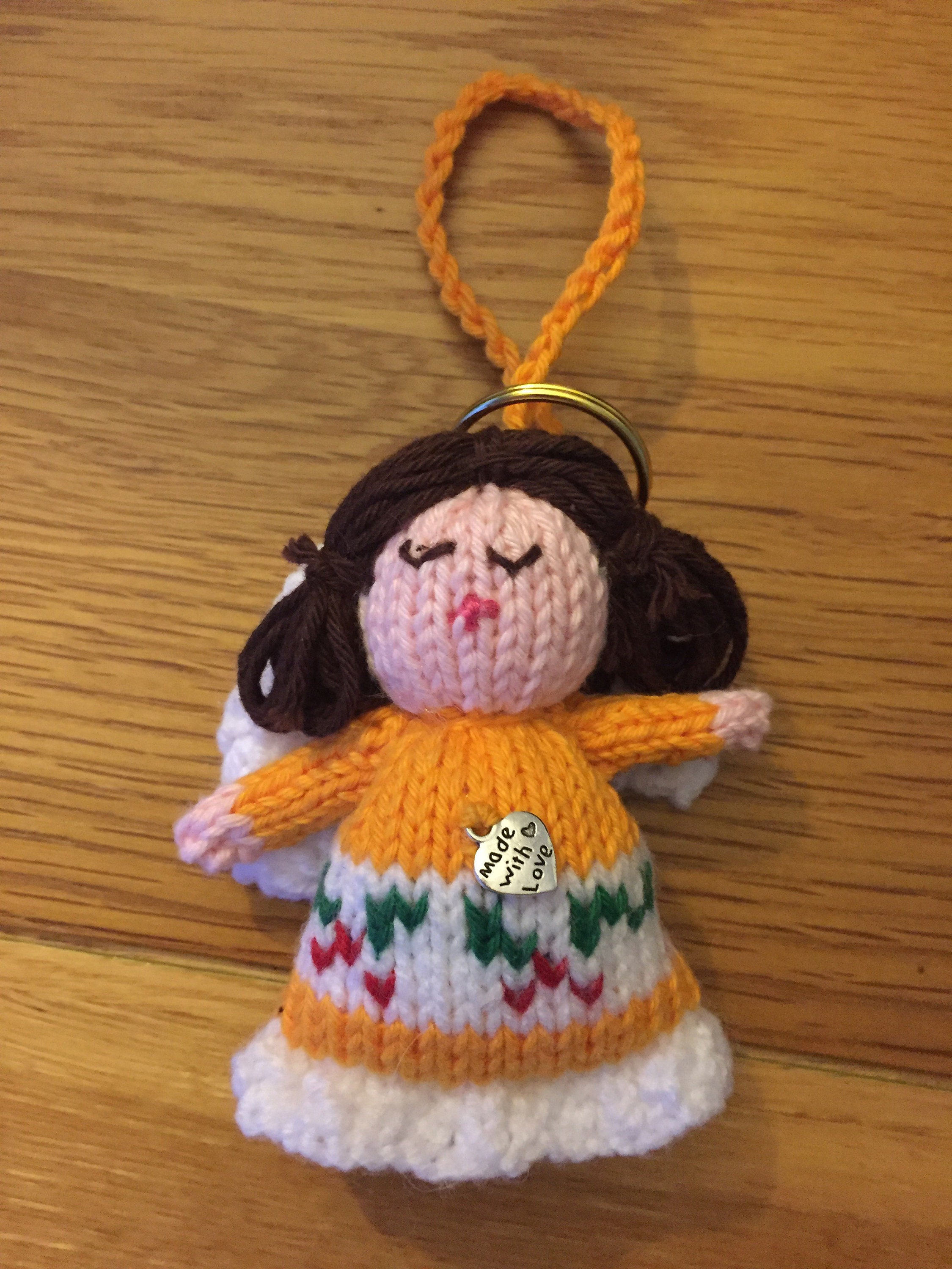 Hand Knitted Christmas Angel Tree Decorations Etsy UK