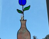 Blue tulip in vase