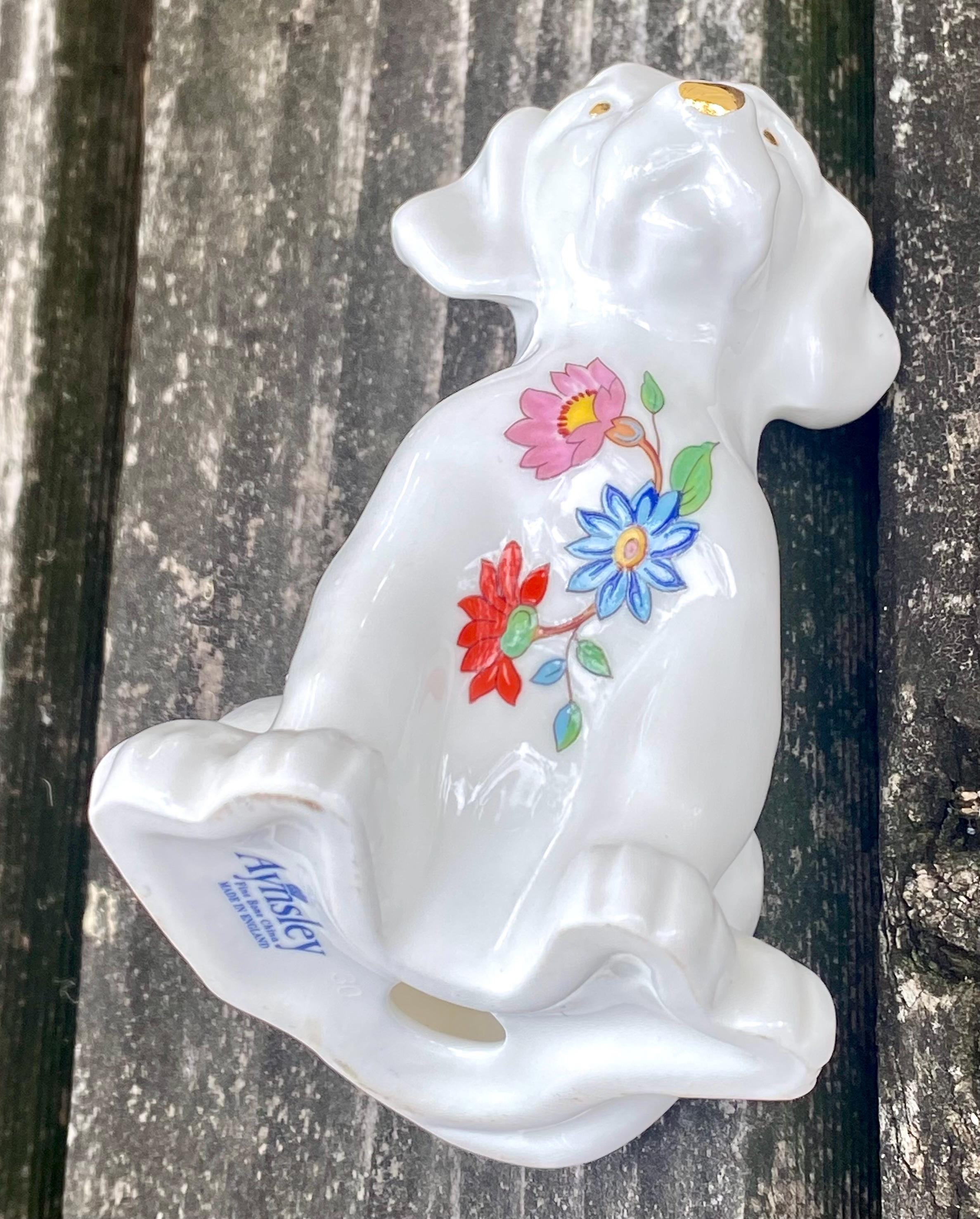 Vintage New Fine Bone China Porcelain Labrador Puppy Dog Figurine