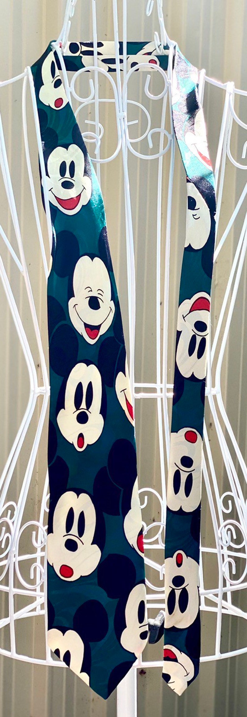 Funny Tie Vintage Mickey Mouse Disney Novelty Tie Cartoon Necktie