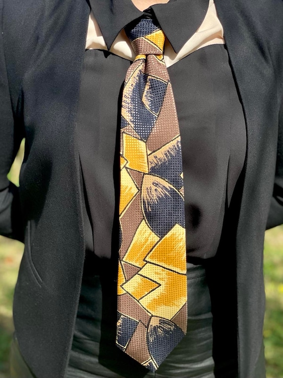 Vintage Modigliani Abstract Art Multi Colour Polyester Tie Art