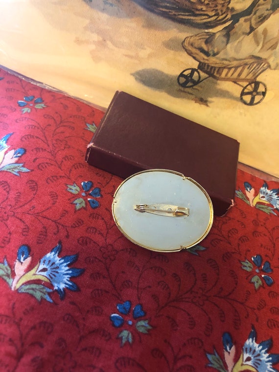 Vintage Wild Irish Wildflower Mid-Century Pressed Flower Brooch - Original Box View 6