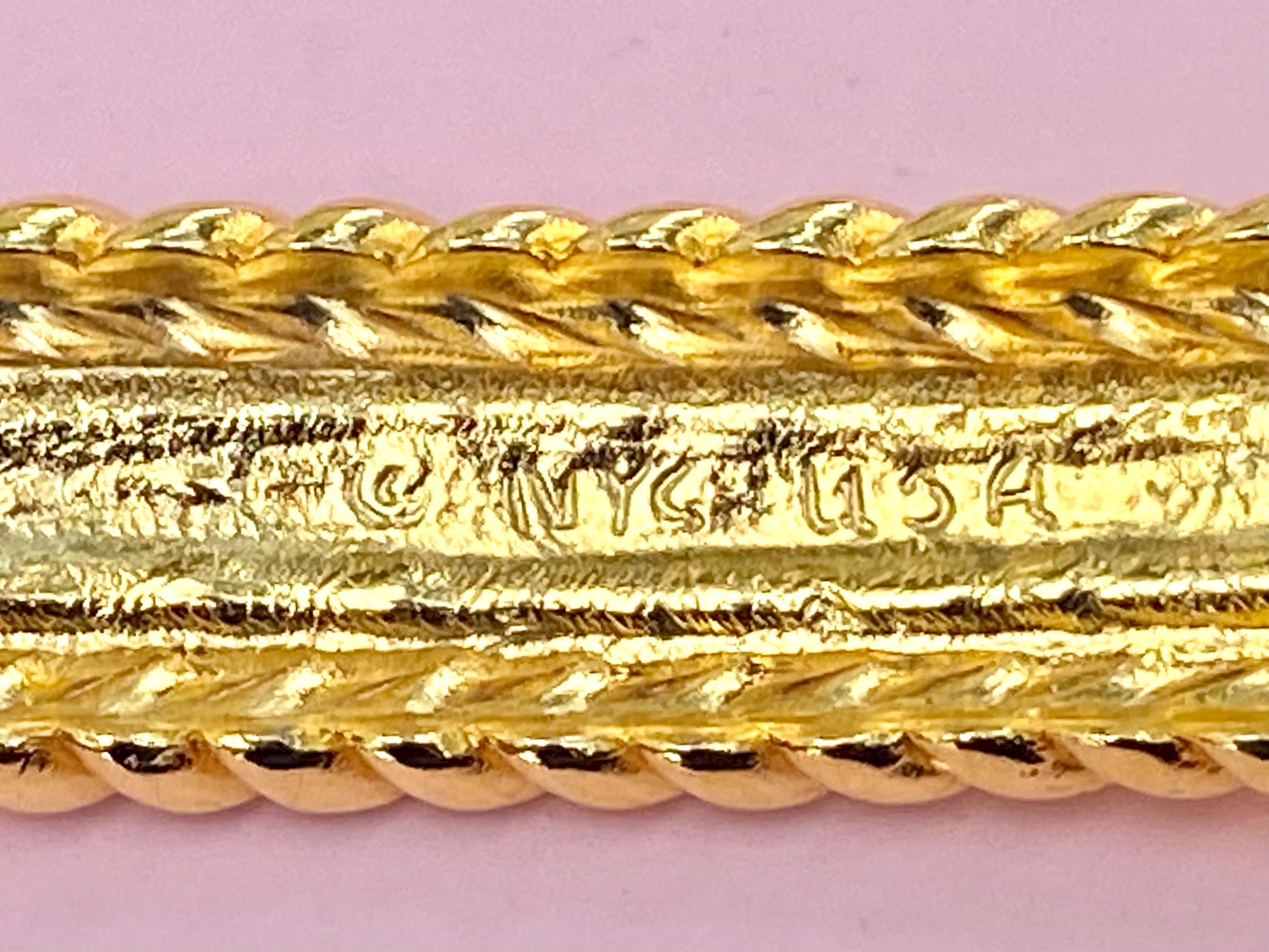 Boucle De Ceinture Vintage Accessocraft NYC En Métal Doré Serpent Extensible - New Old Stock, Excellent état
