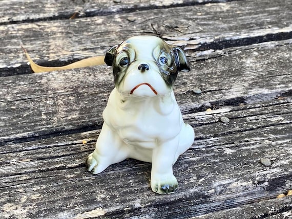 陶器 置物 犬 パグ