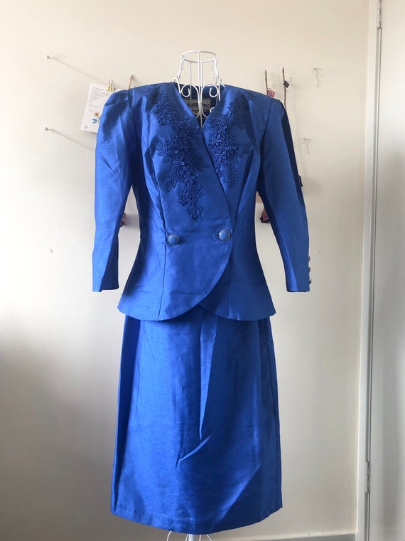 Unique Young Edwardian 1980s Electric Blue Women's