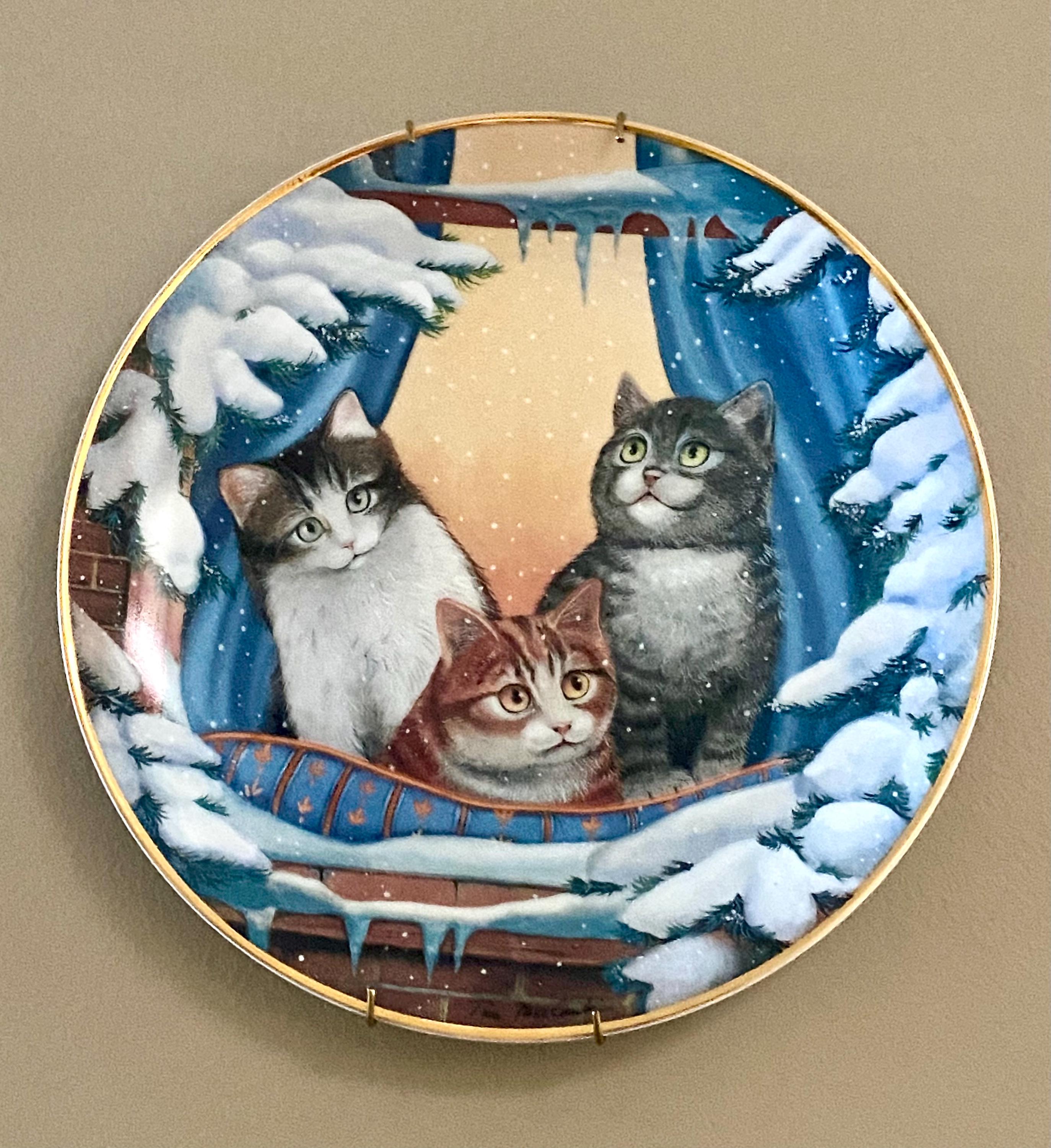 Vintage Franklin Mint Furry Flurry Collectors Plate by Turi Mac