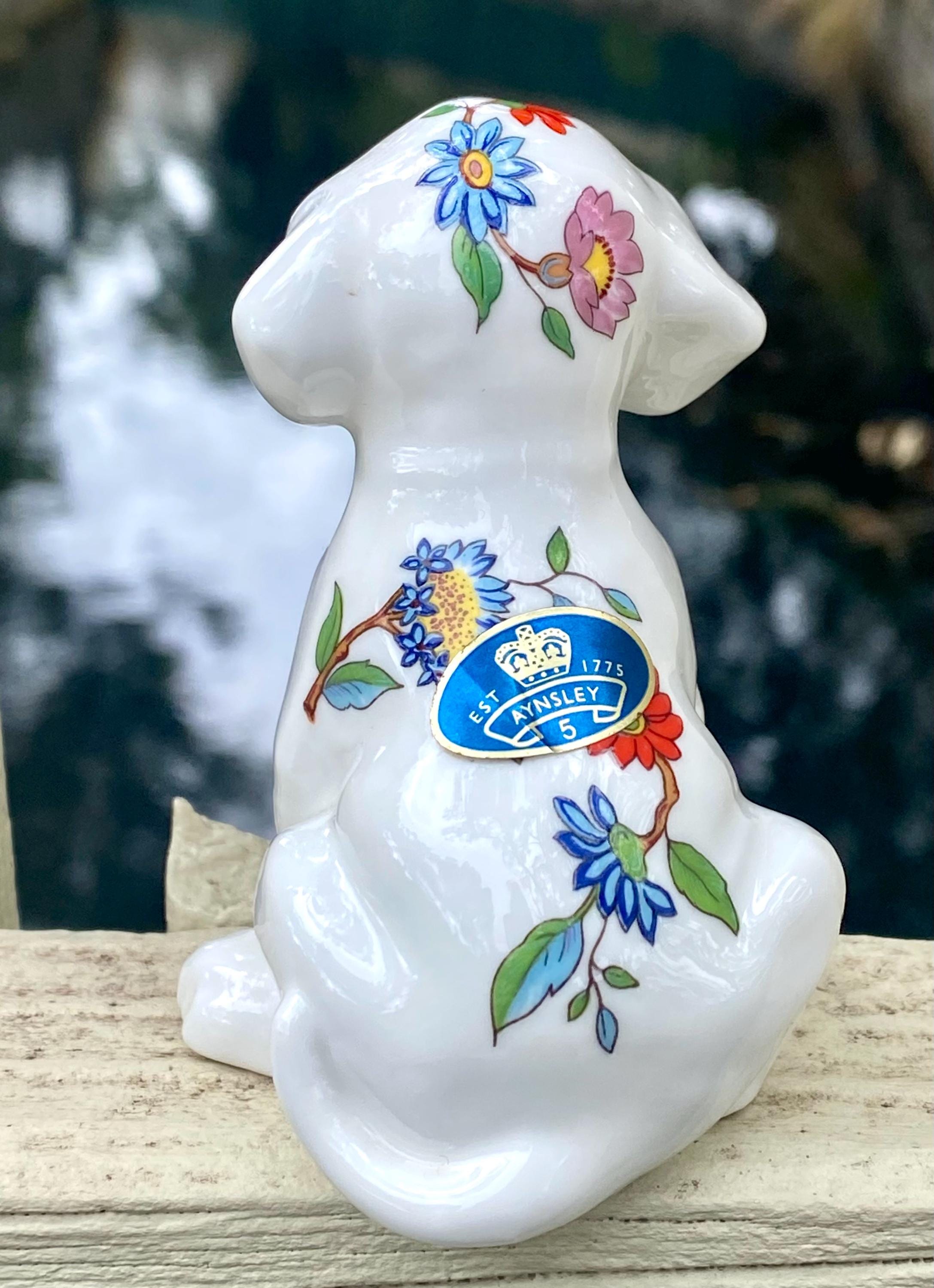 Vintage New Fine Bone China Porcelain Labrador Puppy Dog Figurine