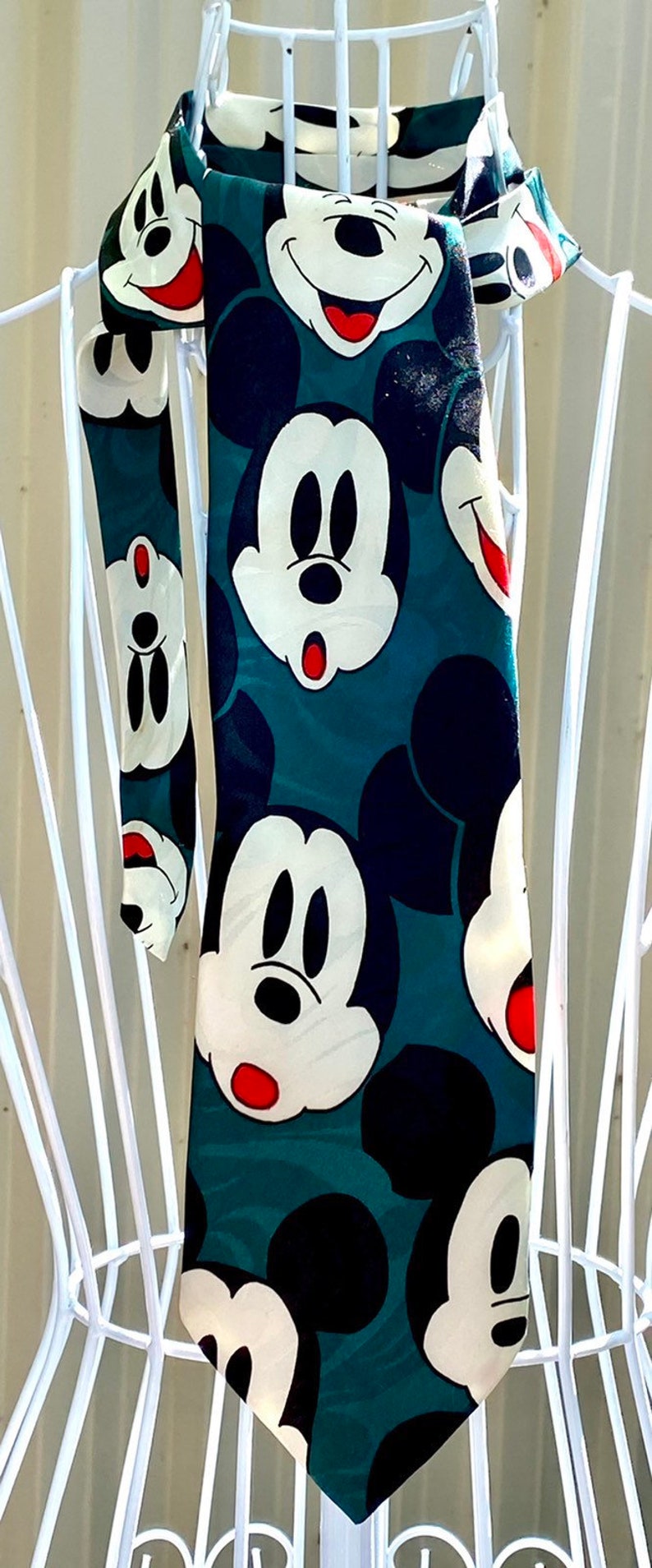 Funny Tie Vintage Mickey Mouse Disney Novelty Tie Cartoon Necktie