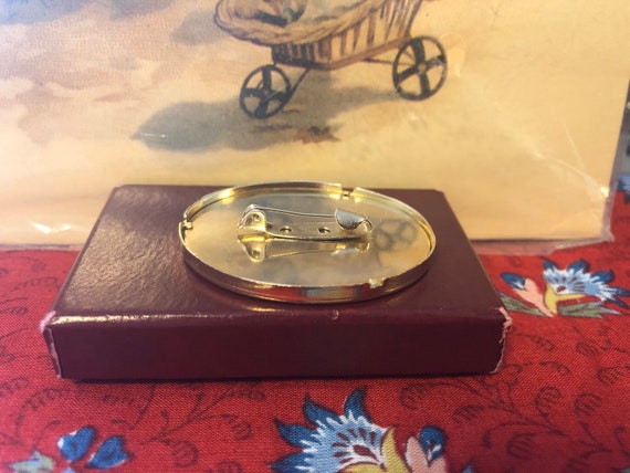 Vintage Wild Irish Wildflower Mid-Century Pressed Flower Brooch - Original Box View 5
