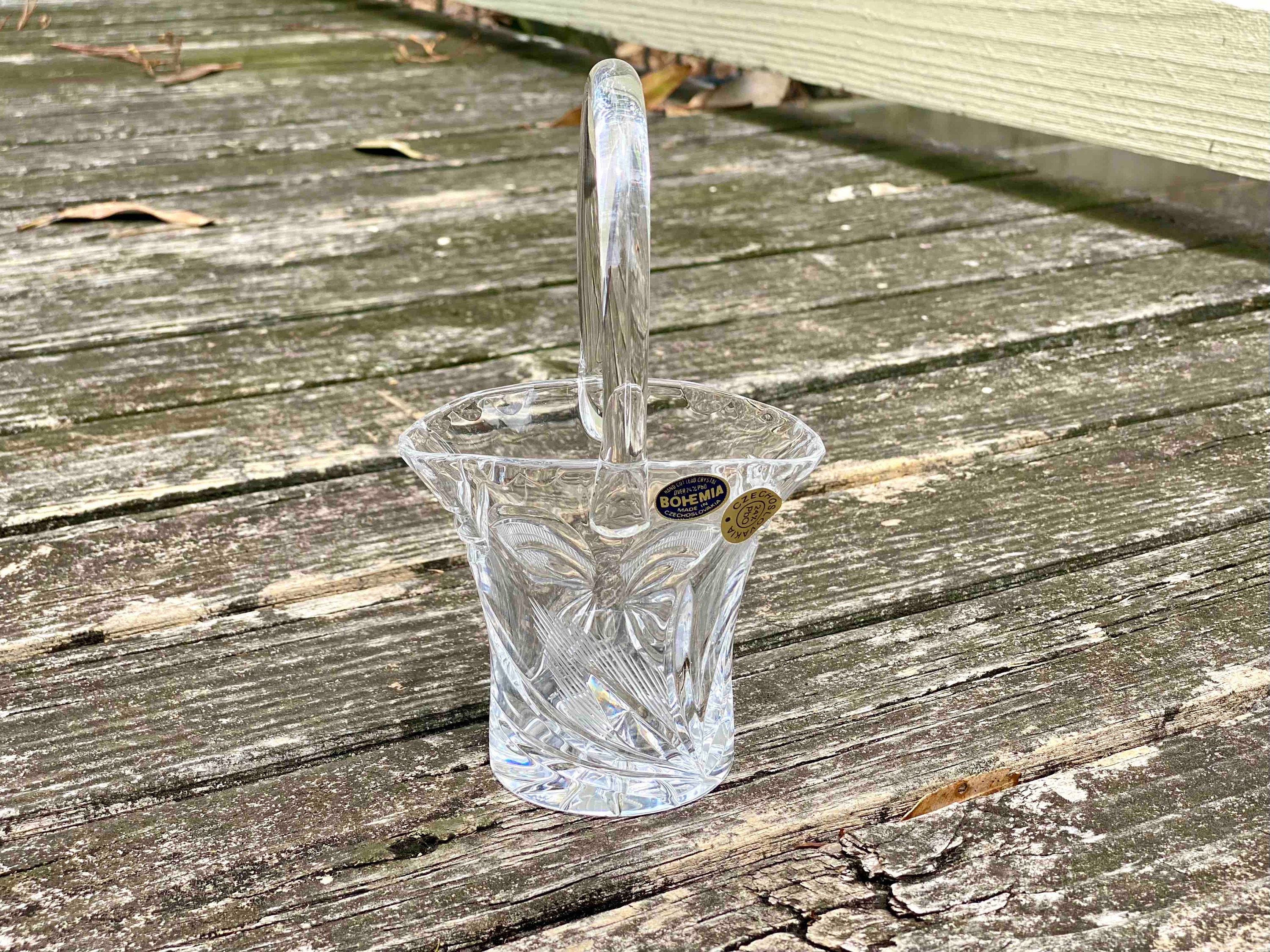 Vintage Hand Cut Lead Crystal BOHEMIA Made in Czechoslovakia Over