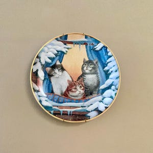 Vintage Franklin Mint Furry Flurry Collectors Plate by Turi Mac