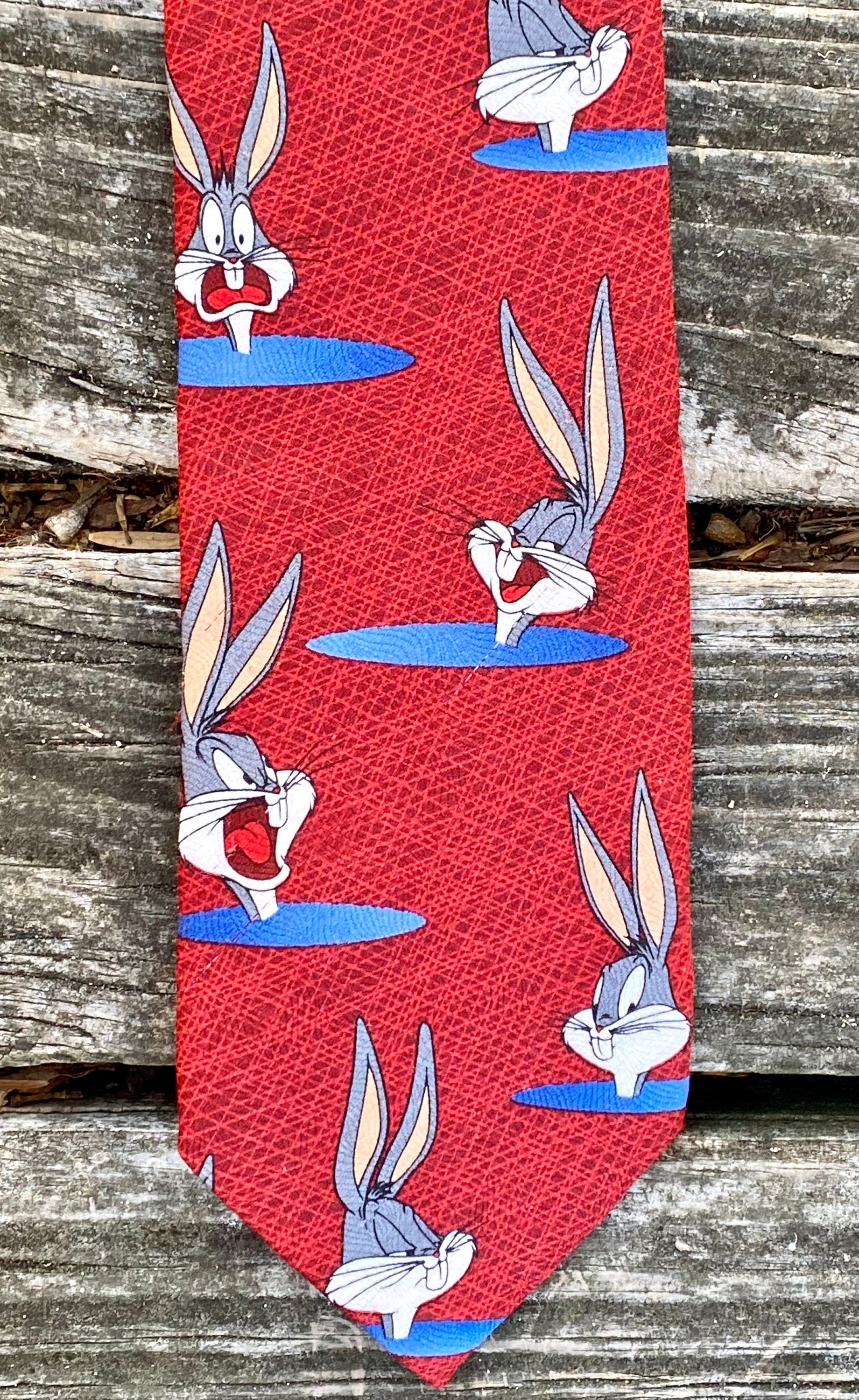 Looney Tunes ネクタイ 赤 Vintage 2004 Collectible Looney Tunes Novelty Cartoon Character
