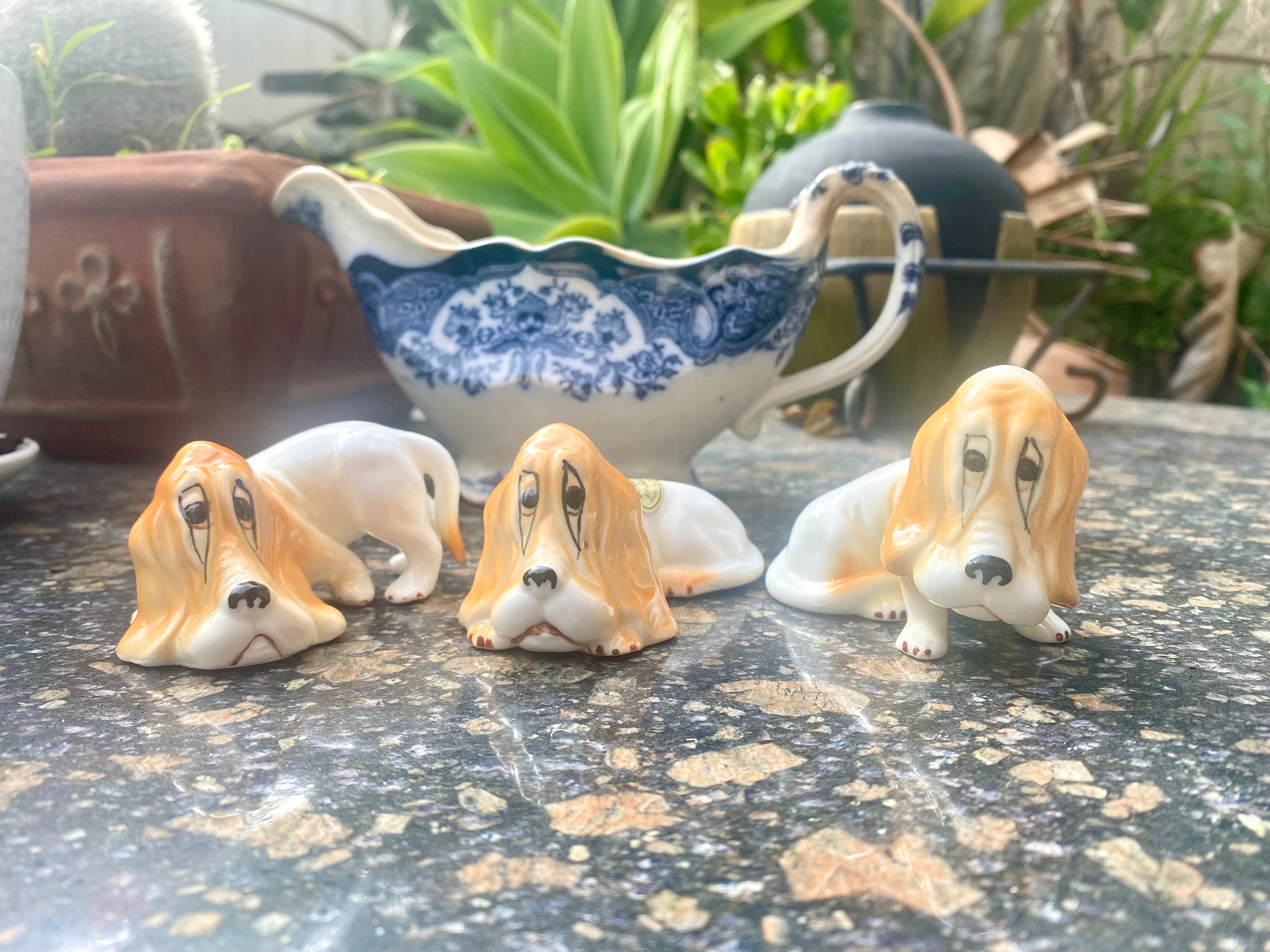 犬置物 バセットハウンド ランプ 年代物 レトロ