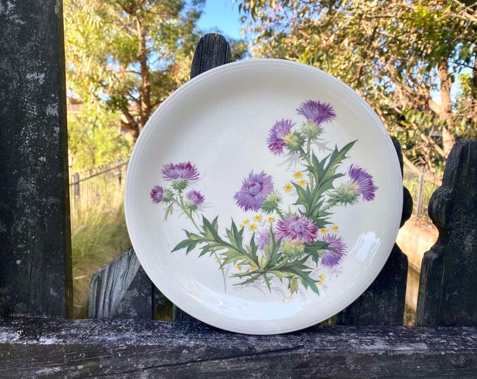 Three Thistles Floral Scottish Dinnerware Artist Made Etsy