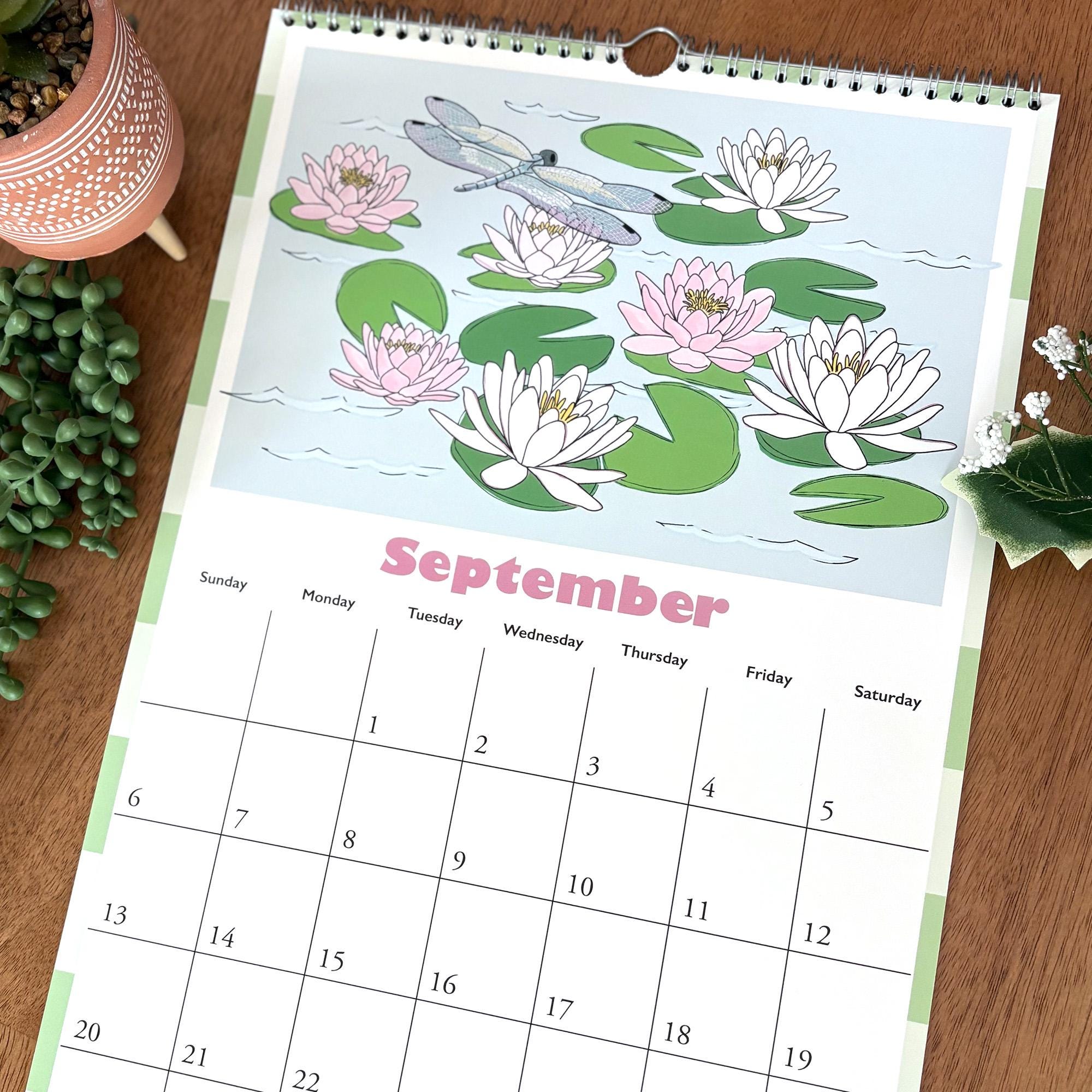 2026-2027 Calendar: July to June Wall Hanging Calendar With Botanical ...