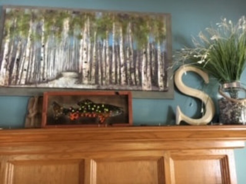 One of a Kind Rustic Brook Trout Resin Art Makes a Show Stopping Gift ...