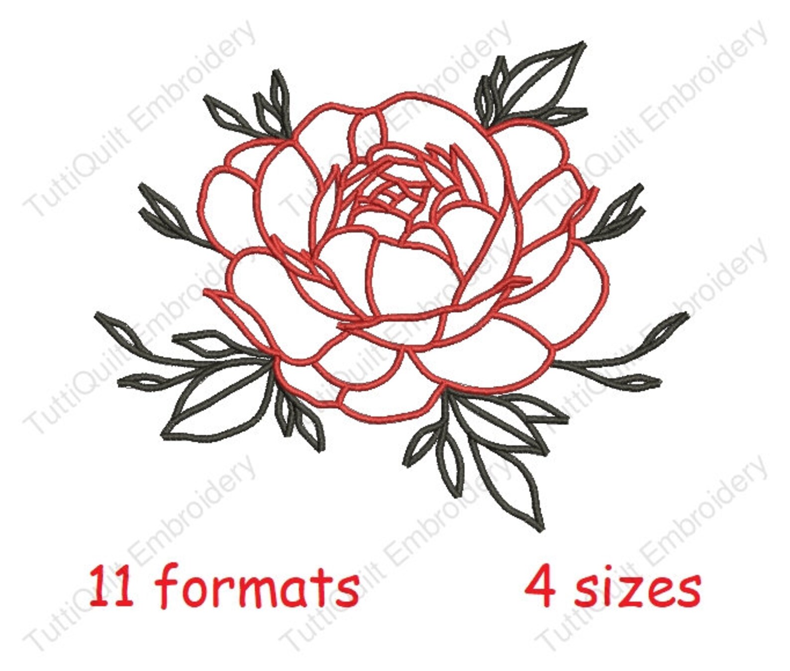 Vintage Roses Embroidery Design Bridal Shower Embroidery Etsy