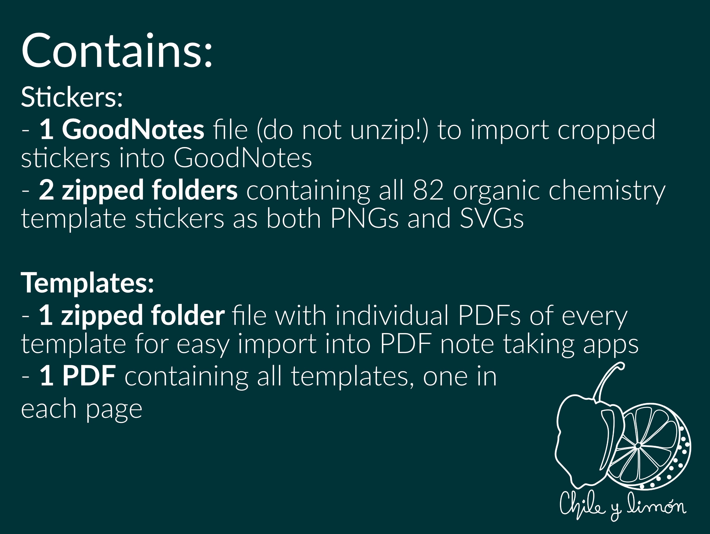 Organic Chemistry Digital Super Pack PRECROPPED Digital Stickers