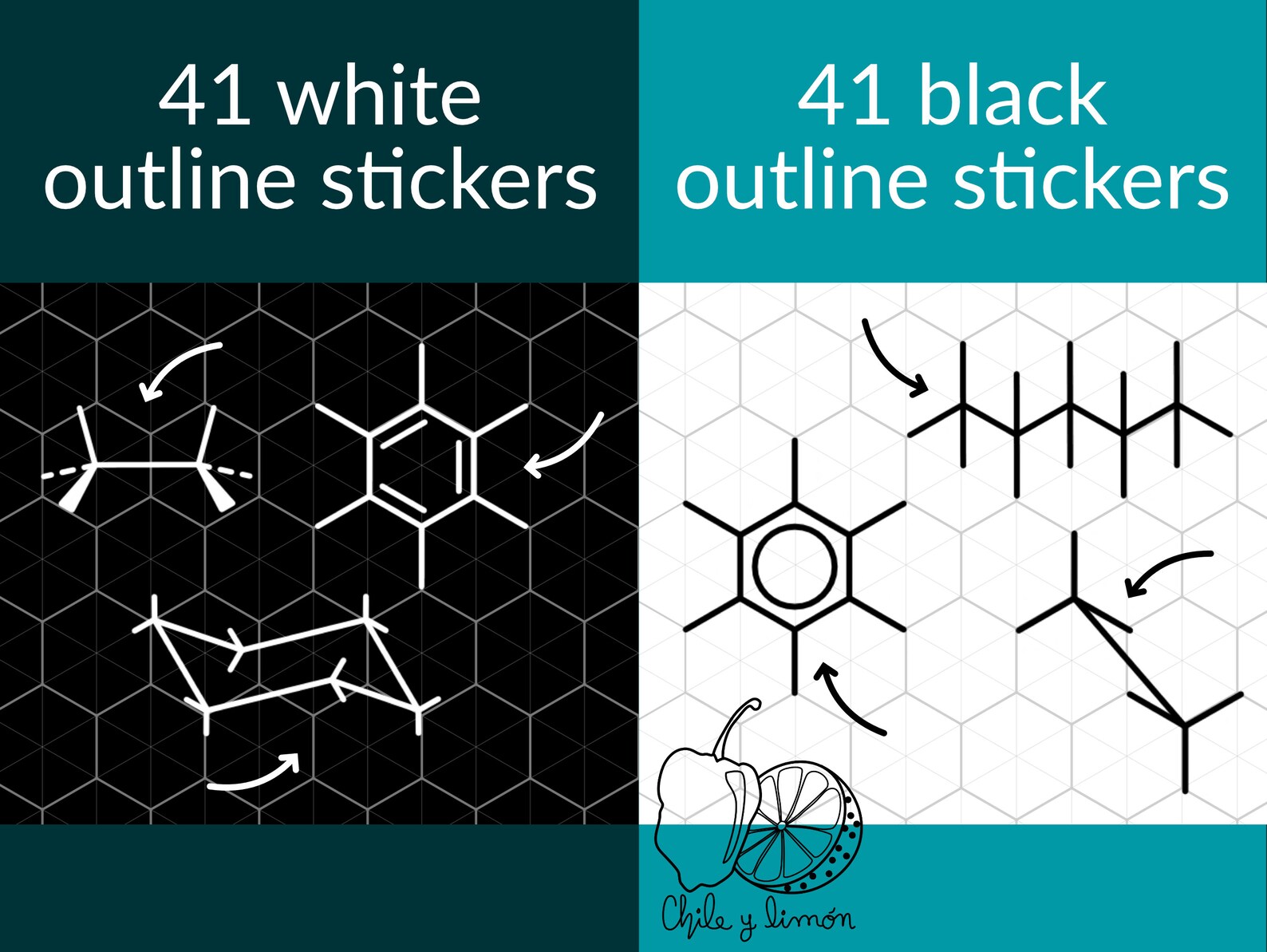 Organic Chemistry Stencil Template PRE-CROPPED Digital | Etsy