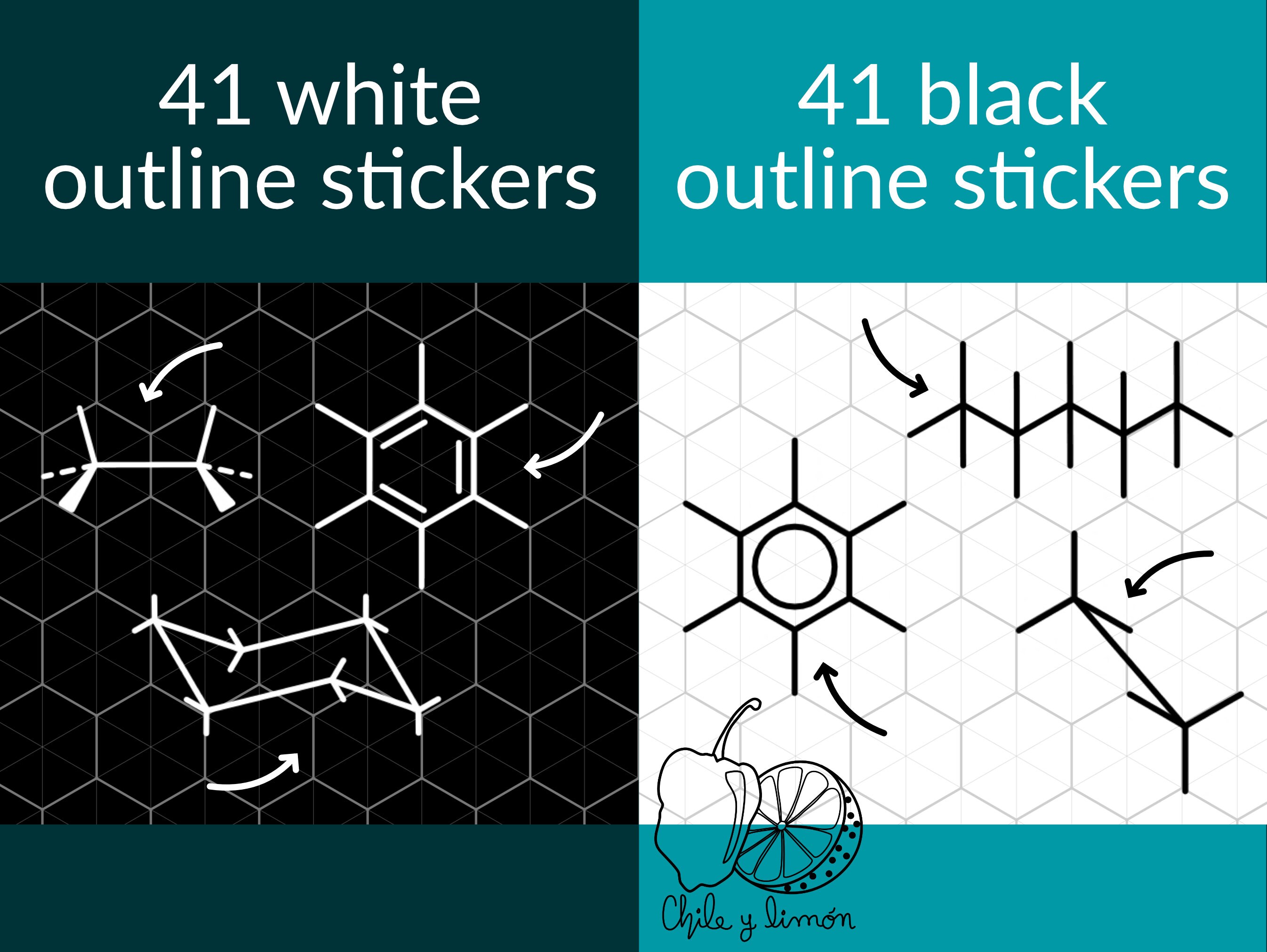Organic Chemistry Stencil Template PRECROPPED Digital Etsy