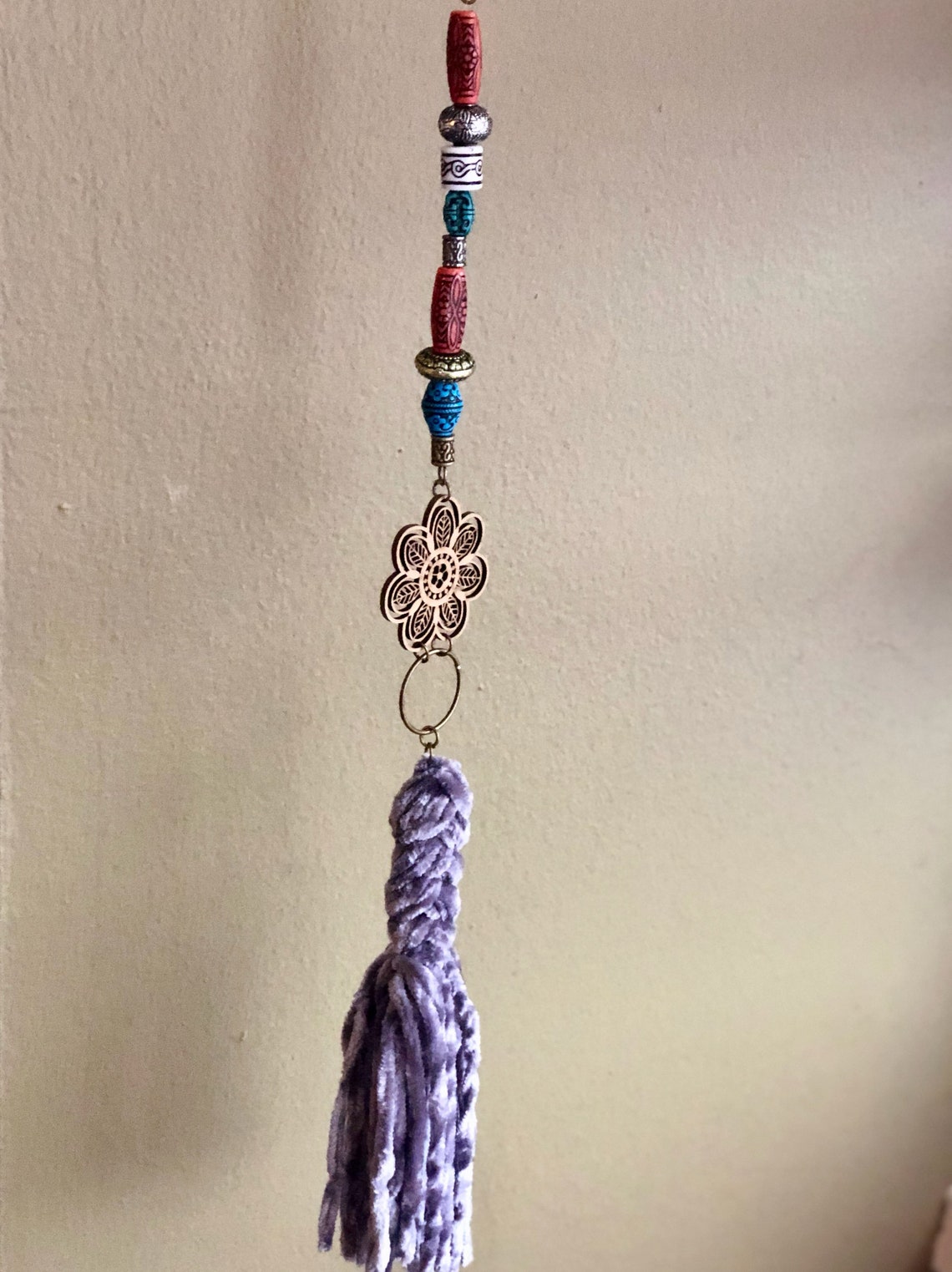 Decorative Wall Hanging with Velvet Tassle Etsy