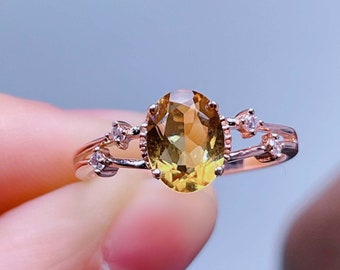 SR362 925 Sterling Silver Ladies Ring Citrine