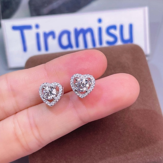 Etsy moissanite earrings best sale