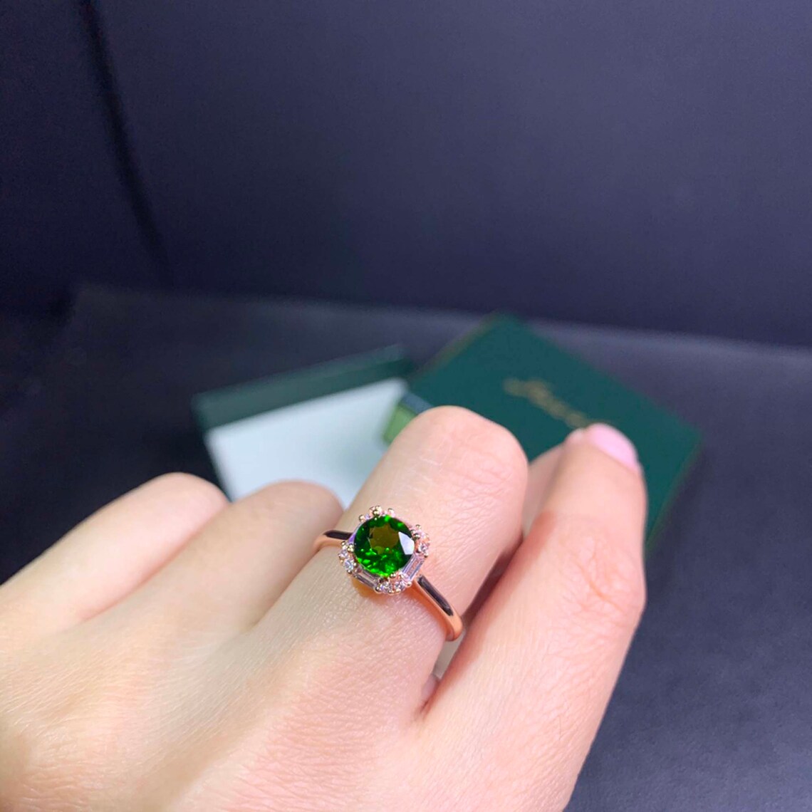 Chrome Diopside Ring 925 Sterling Silver Ring Handmade Etsy