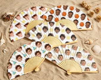 Custom Photo Face Handheld Fans, Funny Birthday & Bachelorette Party Accessory, Party Favors Bulk