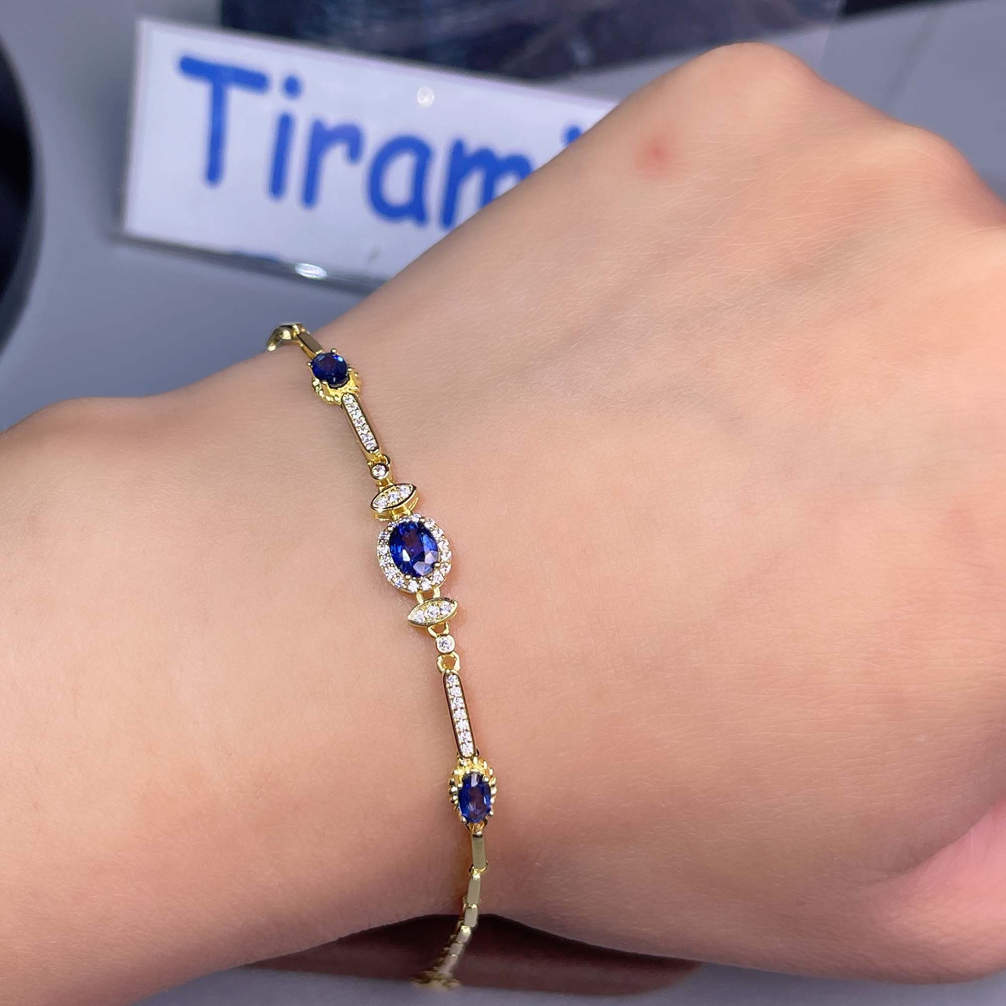 White gold shop sapphire bracelet