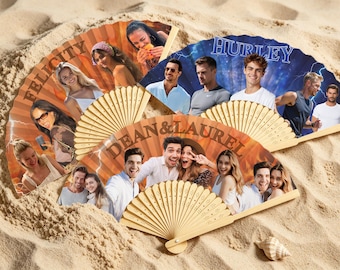 Custom Printed Photo Folding Fan, Star Chasing Support, Hand Fan for Weddings, Events & Parties
