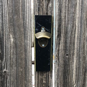Wall Mounted Bottle Opener- Made from a Rossignol Ski - Mounting Screws Included - Black - Great Gift!