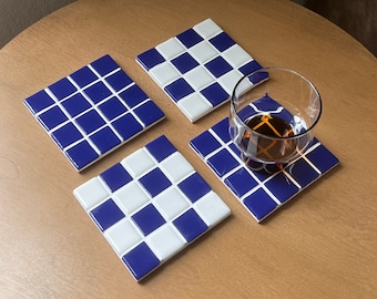 MYSTERY BOX of COASTERS | 2 for 1 Studio Sale | Solid, Checkered | Statement Pieces