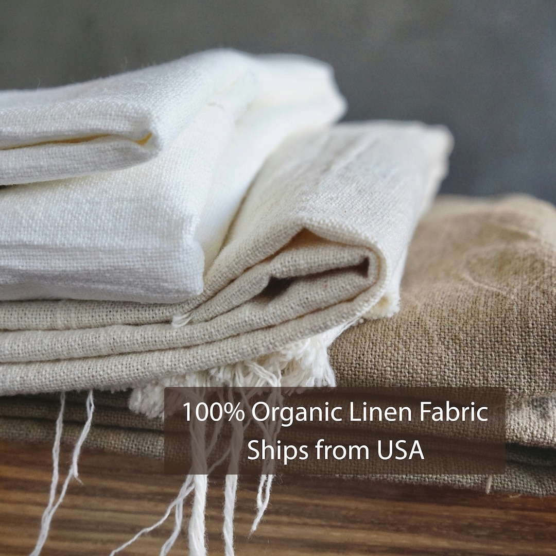 Organic Linen Fabric by the Yard Prewashed and Ready for Use ...