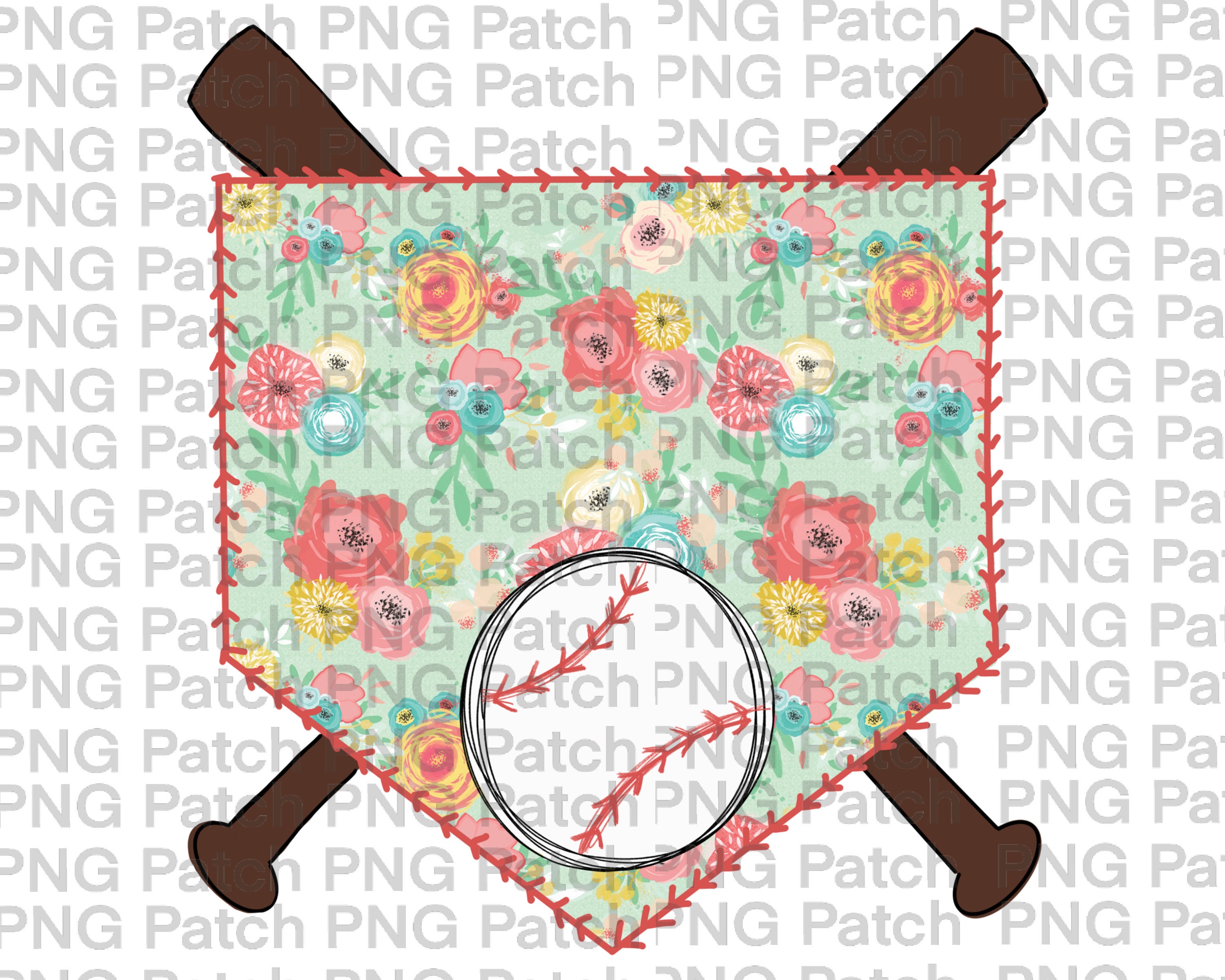 Spring Baseball Designs Baseball, Floral Base, Plain, Baseball PNG Digital Design, Sports ...