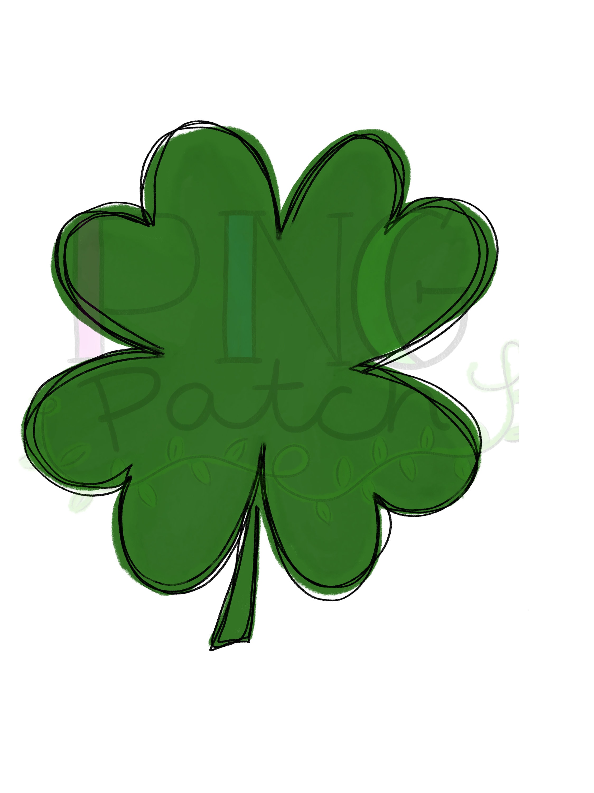 St. Patrick's Day Four Leaf Clover Green PNG Digital - Etsy Singapore