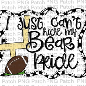 Könnte beinhalten: Schwarzweißes Grafik mit einem Fußball und einem Torpfosten. Der Text lautet "Ich kann meinen Bärenstolz einfach nicht verstecken".