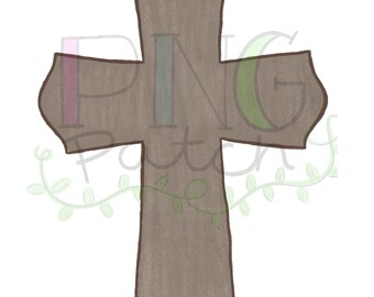 Easter Cross Plain PNG Digital Design, Sublimation Design Download, Print and Cut, Digital Download, Printable