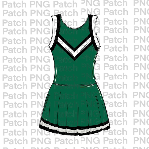 Green and Black Cheer Uniform Etsy