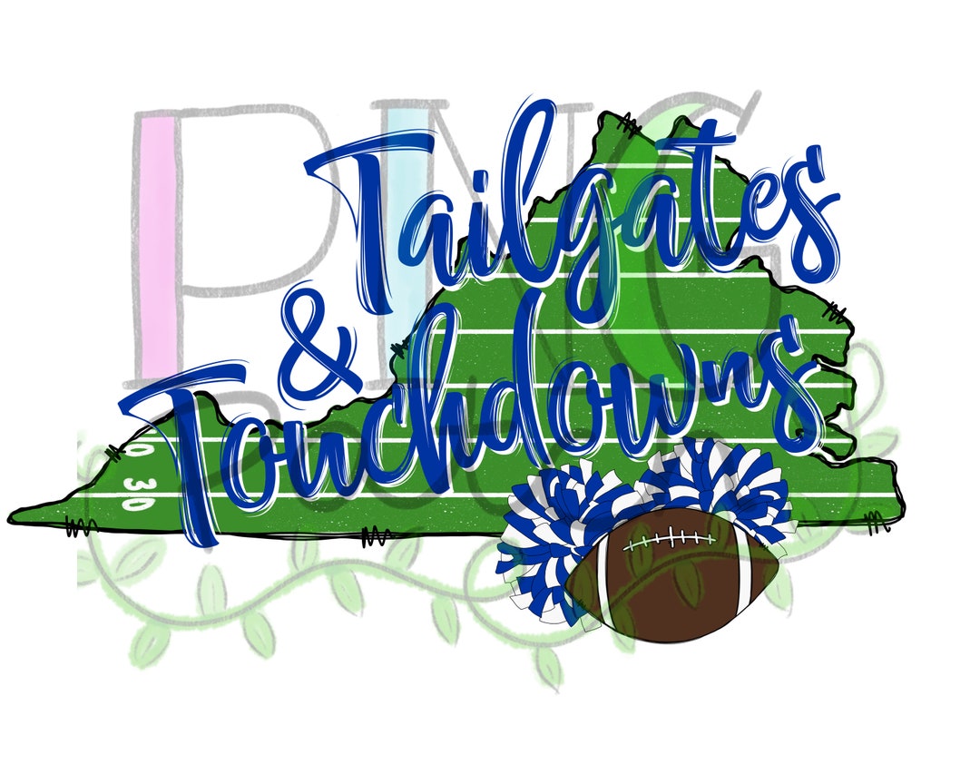Tailgates and Touchdowns State of Virginia With Football Etsy