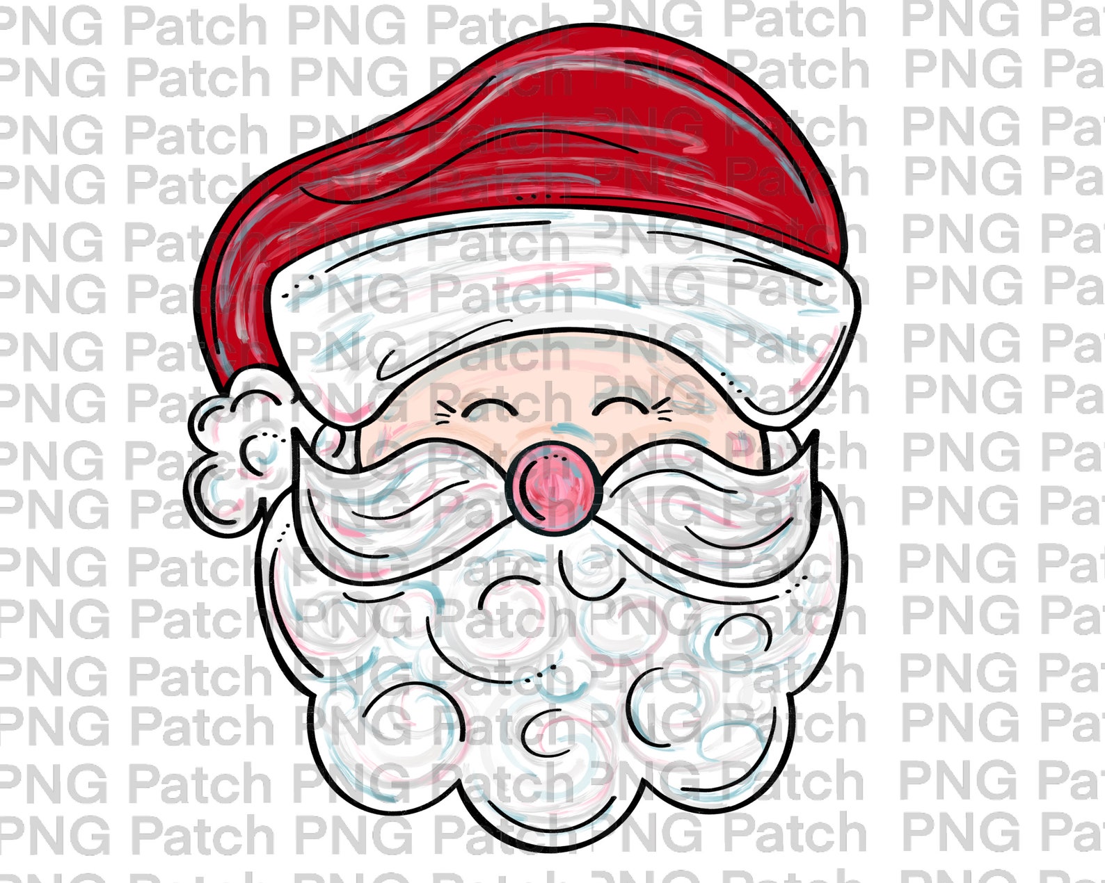 Cute Santa Claus PNG Colorful Santa PNG File Christmas Sublimation ...