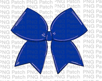Royal Blue Cheer Bow PNG File, Digital Design, Cheer Hairbow, Cheerleader Sublimation Designs