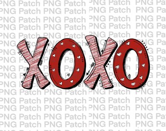 Valentine's Day, Pink XO XO, Scribble Doodles, Valentine's Day PNG Digital Design, Love Sublimation Design Download, Print and Cut, Digital